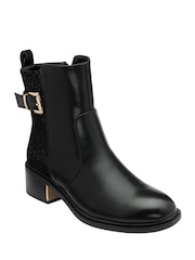 Lotus Black Chrome Ankle Boots - Image 1 of 4