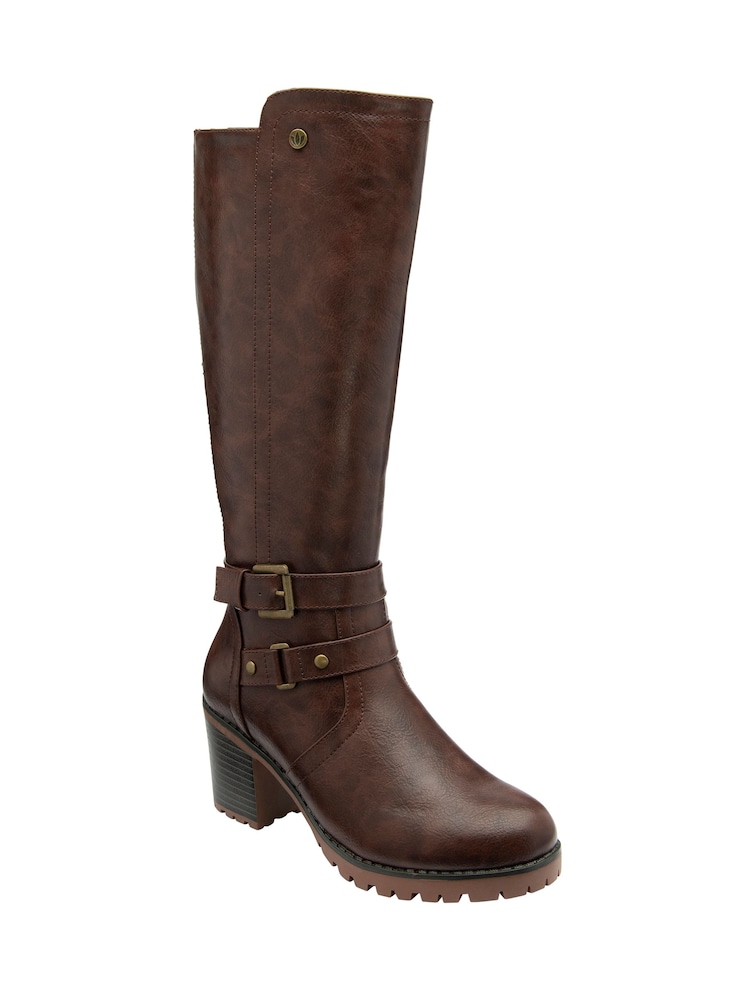 Lotus Brown Knee High Boots - Image 1 of 3 Lotus Brown Knee High Boots - Image 1 of 3