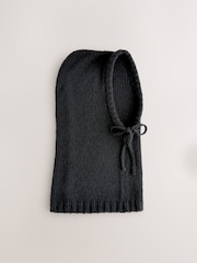 Nothing Ordinary Black Knitted Hooded Snood With Wool - Image 5 of 7