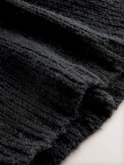 Nothing Ordinary Black Knitted Hooded Snood With Wool - Image 7 of 7
