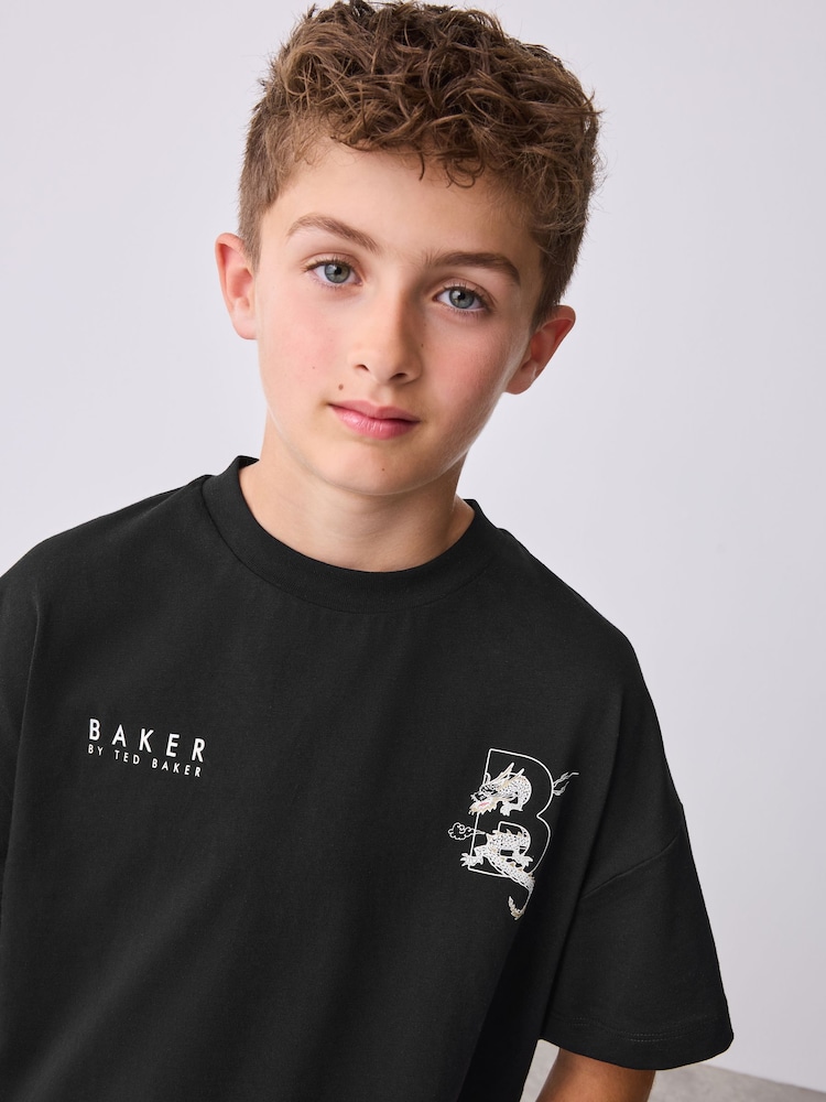 Baker by Ted Baker Oversized Graphic T-Shirt - Image 1 of 8
