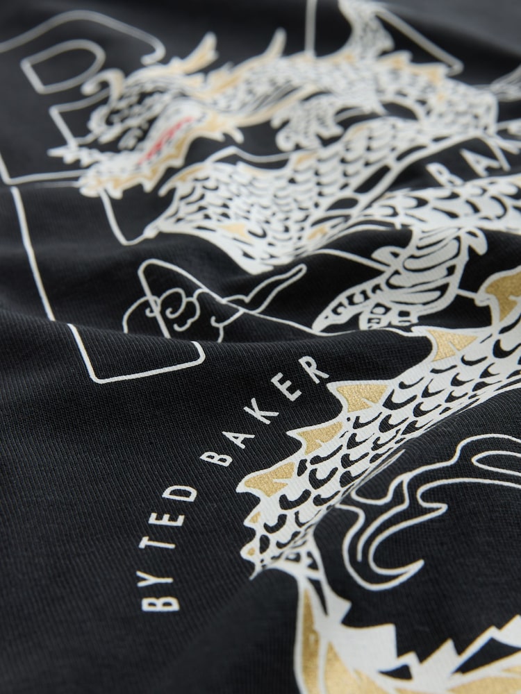 Baker by Ted Baker Oversized Graphic T-Shirt - Image 8 of 8