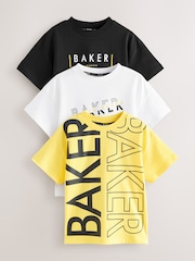 Baker by Ted Baker Graphic Print T-Shirts 3 Pack - Image 1 of 8