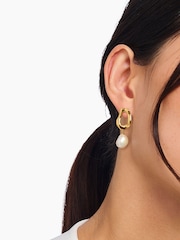 Thomas Sabo White Natural Beauty Earrings With Pearls - Image 2 of 2