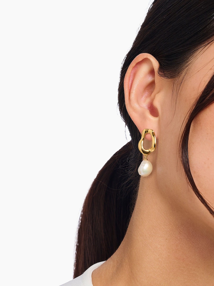 Thomas Sabo White Natural Beauty Earrings With Pearls - Image 2 of 2