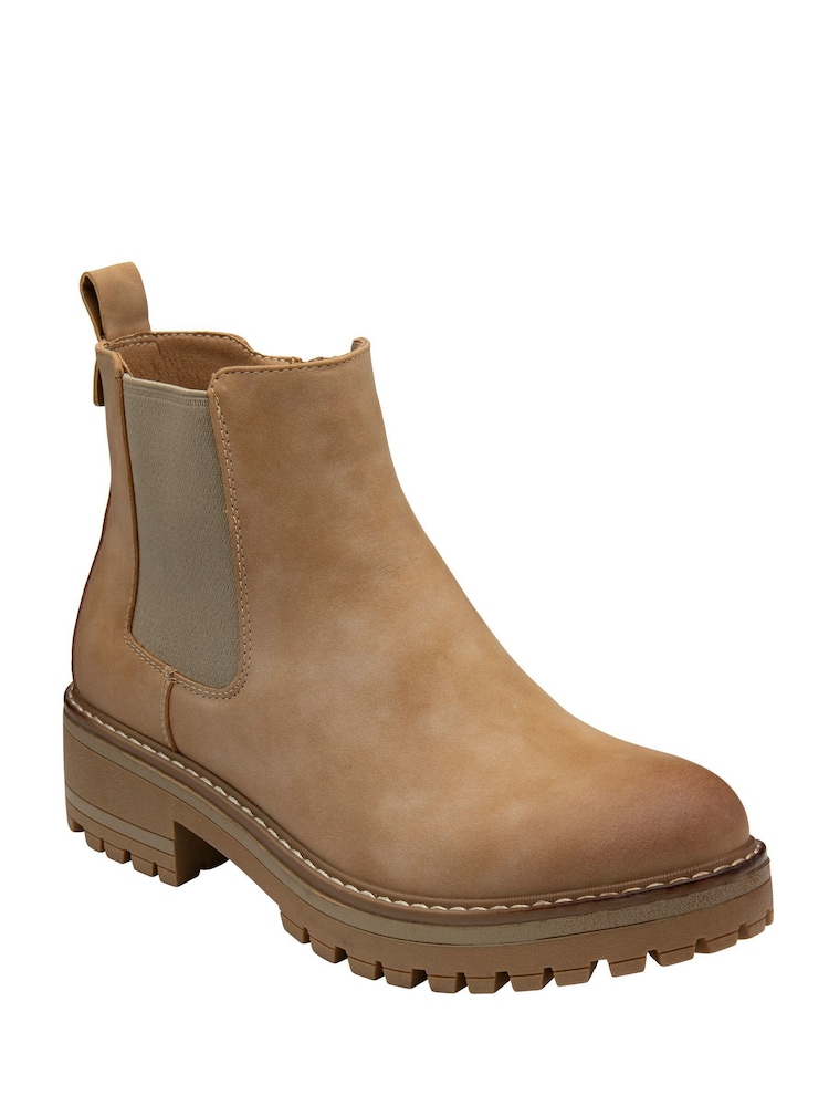 Lotus Nude Zip-Up Chelsea Ankle Boots - Image 1 of 4 Lotus Nude Zip-Up Chelsea Ankle Boots - Image 1 of 4