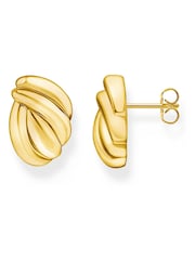 Thomas Sabo Gold Tone Organic Shapes Looped Studs Earrings - Image 1 of 3