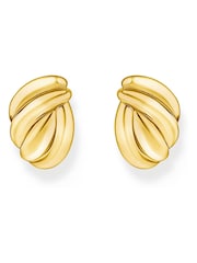 Thomas Sabo Gold Tone Organic Shapes Looped Studs Earrings - Image 2 of 3