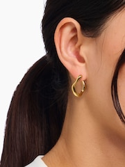Thomas Sabo Gold Tone Small Natural Beauty Creoles Earrings - Image 2 of 2