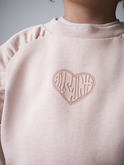 smALLSAINTS Light Pink Lover Sweatshirt and Wide Leg Joggers Younger Set - Image 7 of 12