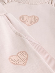 smALLSAINTS Light Pink Lover Sweatshirt and Wide Leg Joggers Younger Set - Image 9 of 12