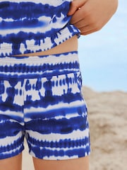 Tie Dyeពណ៌ខៀវ - ឈុតហែលទឹក និងខោខ្លីការពារកាំរស្មីព្រះអាទិត្យ (3-16ឆ្នាំ) - រូបភាព 5 នៃ 9