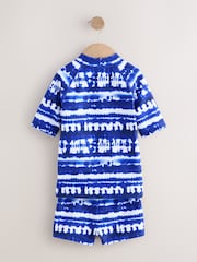 Tie Dyeពណ៌ខៀវ - ឈុតហែលទឹក និងខោខ្លីការពារកាំរស្មីព្រះអាទិត្យ (3-16ឆ្នាំ) - រូបភាព 7 នៃ 9