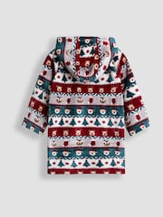 JoJo Maman Bébé Christmas Print Cosy Hooded Blanket - صورة 2 من 4