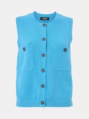Whistles Blue Cotton Boucle Textured Tank - Image 5 of 5