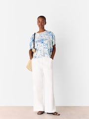 Whistles Blue Rome Print Blouse - Image 2 of 5