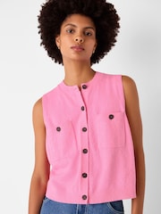 Whistles Pink Boucle Textured Tank - Image 1 of 5