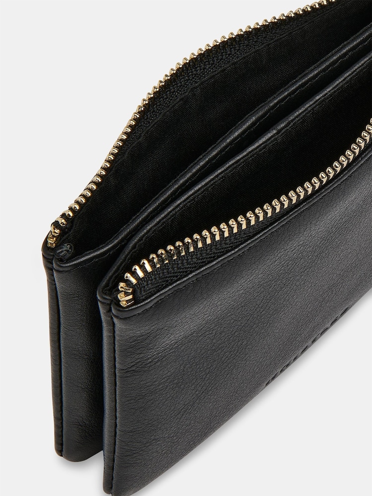 Whistles Black Knotted Zip Pull Purse - Image 4 of 4