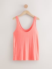 Yellow/Cream/Coral Rib Vests 3 Pack - Image 4 of 10