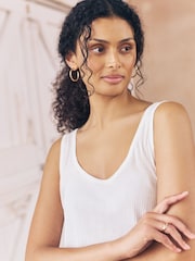 Yellow/Cream/Coral Rib Vests 3 Pack - Image 9 of 10