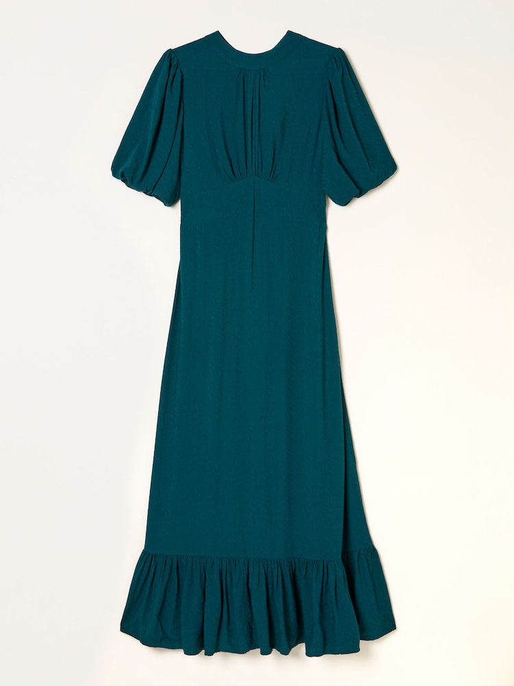 FatFace Mila Teal Blue Petite Midi Dress - Image 7 of 7