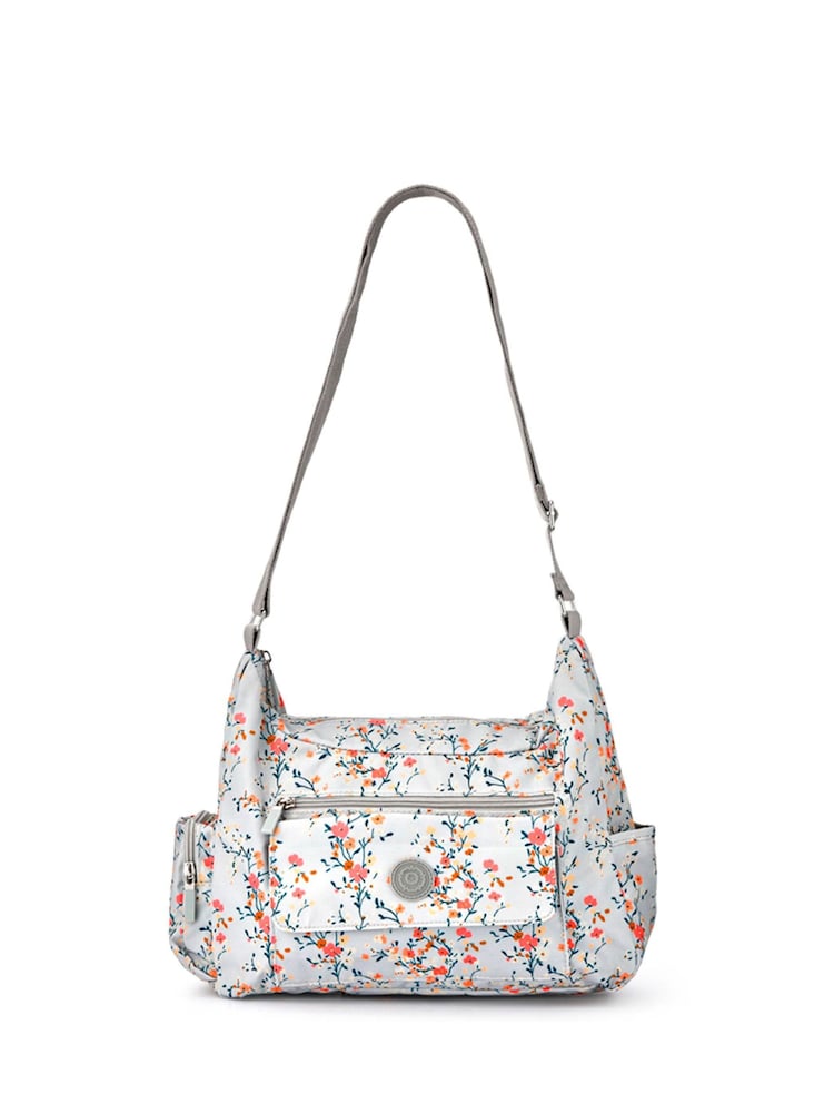 Pavers Grey Zip Close Shoulder Bag - Image 1 of 3 Pavers Grey Zip Close Shoulder Bag - Image 1 of 3
