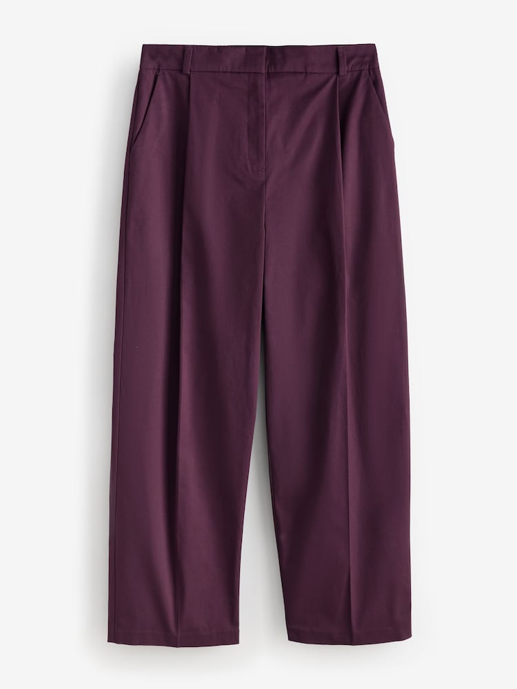 Plum Purple Taper Fit Trousers - Image 1 of 1
