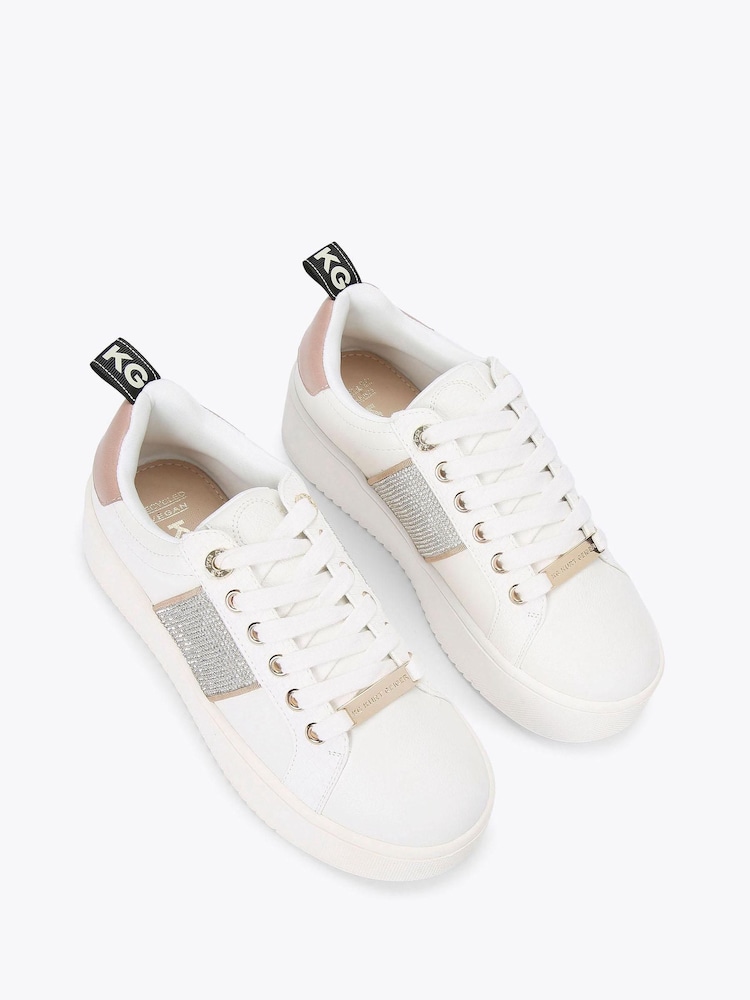 Kg Kurt Geiger White Lighter Gem2 Trainers - Image 2 of 4