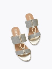 Kg Kurt Geiger Gold Arlo2 Sandals - Image 2 of 4