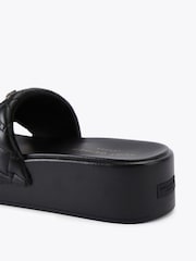 Kurt Geiger London Black Meena Eagle Platform Sandals - Image 4 of 4