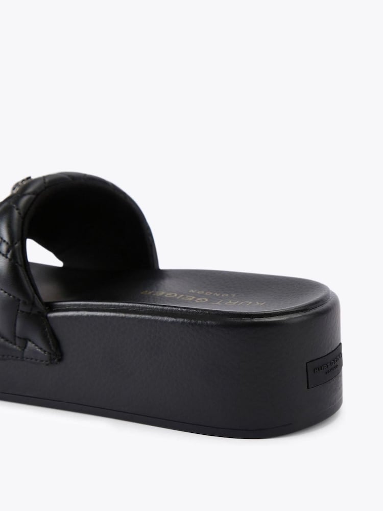 Kurt Geiger London Black Meena Eagle Platform Sandals - Image 4 of 4