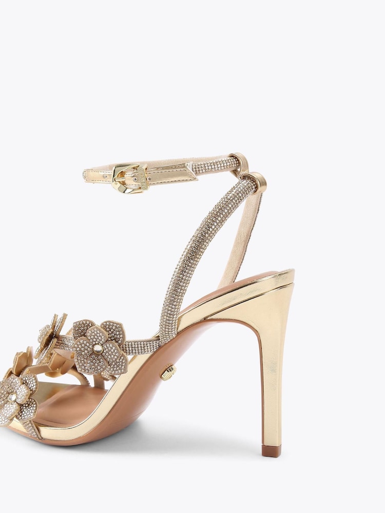 Carvela Gold Petalo Sandals - Image 2 of 4