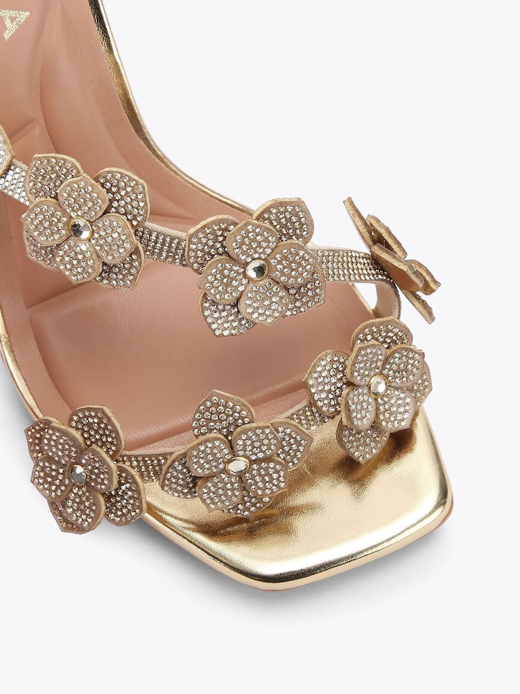 Carvela Gold Petalo Sandals - Image 5 of 5