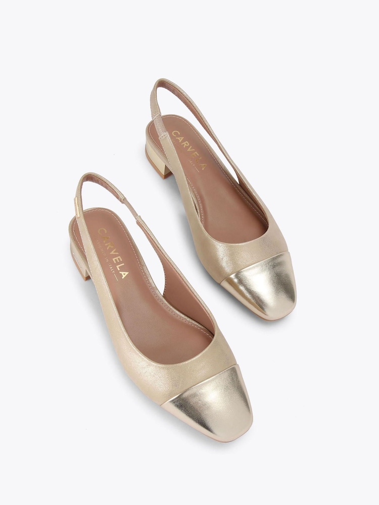 Carvela Gold Amelia Pumps - Image 2 of 4
