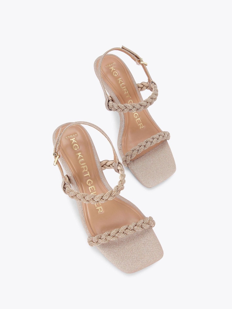 KG Kurt Geiger Metallic Faye2 Sandals - Image 2 of 4