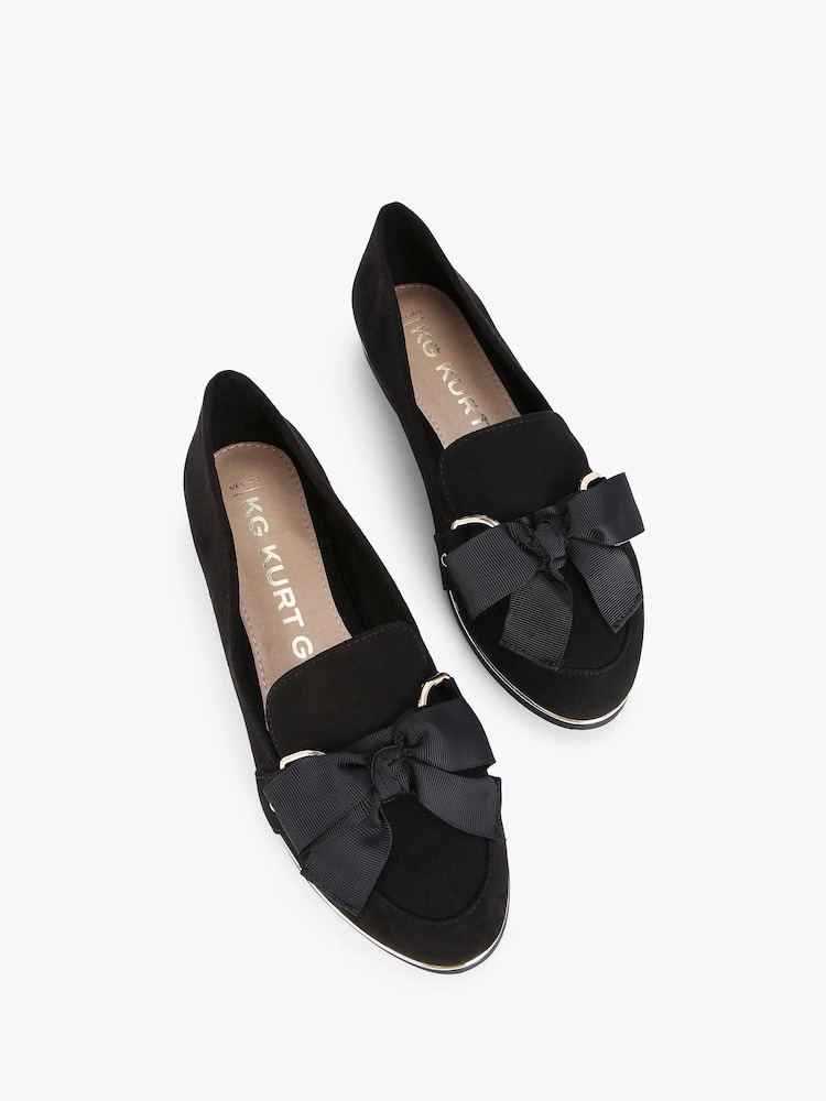 KG Kurt Geiger Black Mable Bow Pumps - Image 2 of 4
