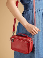 Jones Bootmaker Red Waldorf Leather Zip Up Handbag - Image 1 of 4