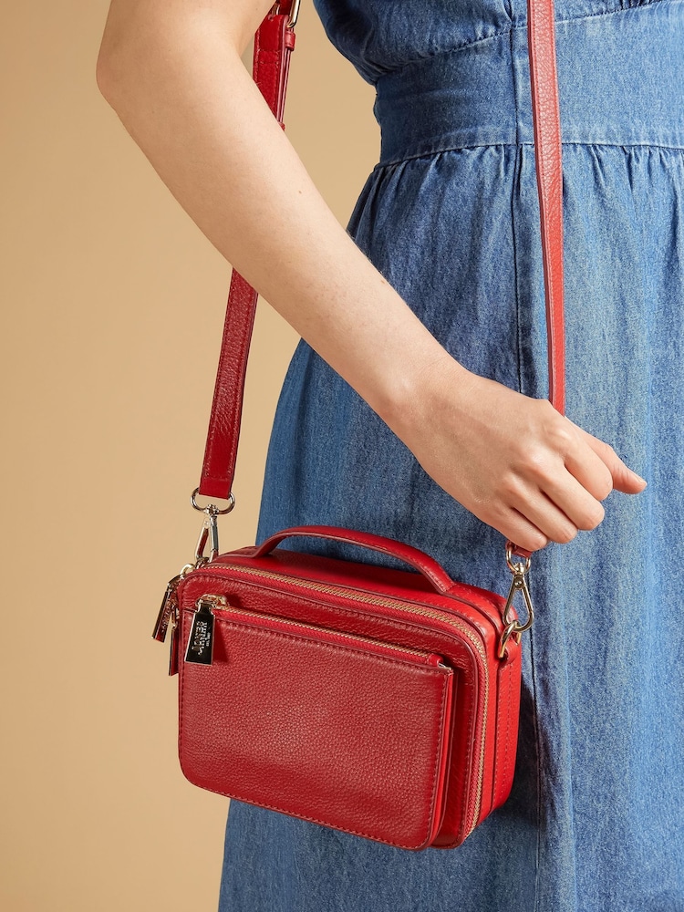 Jones Bootmaker Red Waldorf Leather Zip Up Handbag - Image 1 of 4