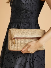 Jones Bootmaker Natural Wylie Fold Over Clutch - Image 1 of 1