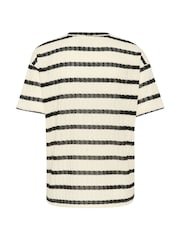 Kaffe Cream KAedith V-Neck Short Sleeve T-Shirt - Image 6 of 6