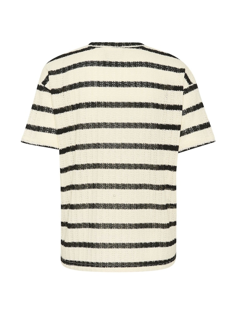 Kaffe Cream KAedith V-Neck Short Sleeve T-Shirt - Image 6 of 6