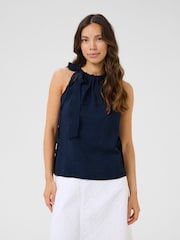 Cream Blue Crelora Sleeveless Top - Image 1 of 6