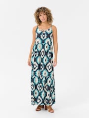 Cream CRTiah Maxi Blue Dress - Image 1 of 4