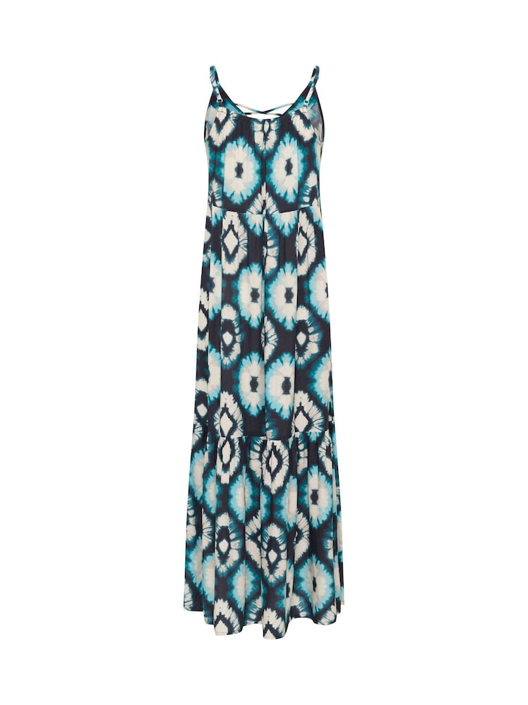 Cream CRTiah Maxi Blue Dress - Image 4 of 4
