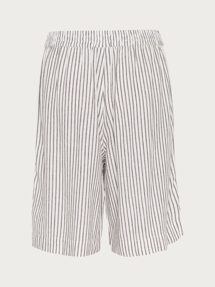 Kaffe KAmilia Elasticated Waist Long Grey Shorts - Image 5 of 5