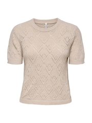 ONLY Pink Knitted Short Sleeve T-Shirt - Image 2 of 3