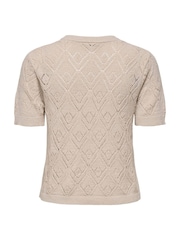 ONLY Pink Knitted Short Sleeve T-Shirt - Image 3 of 3