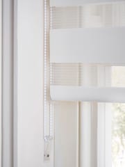 White Ready Made Day and Night Zebra Roller Blind - Image 7 of 8