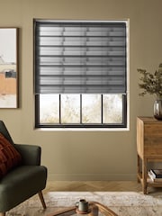 Grey Ready Made Day and Night Zebra Roller Blind - Image 2 of 7