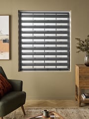 Grey Ready Made Day and Night Zebra Roller Blind - Image 3 of 7